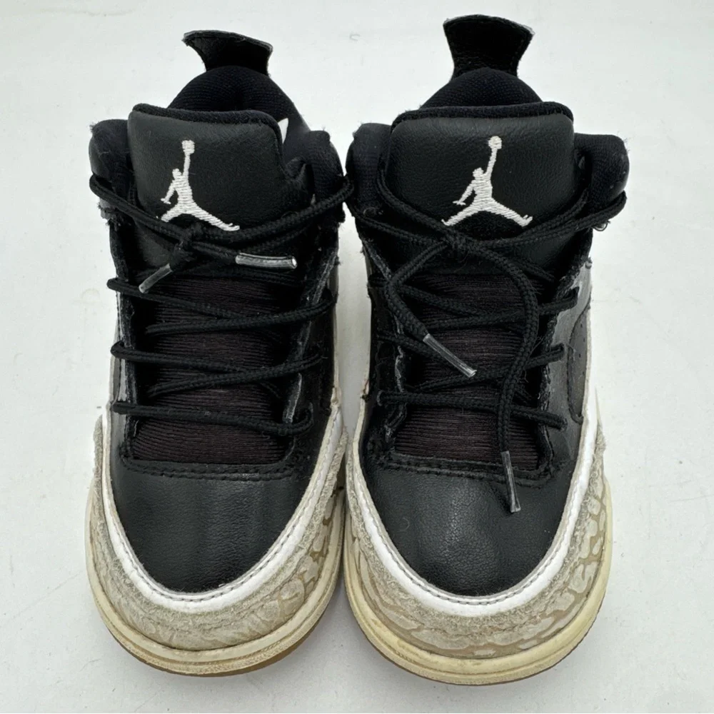 Nike Air Jordan Baby Black White Grey AA2560-021 Toddler Size 8C